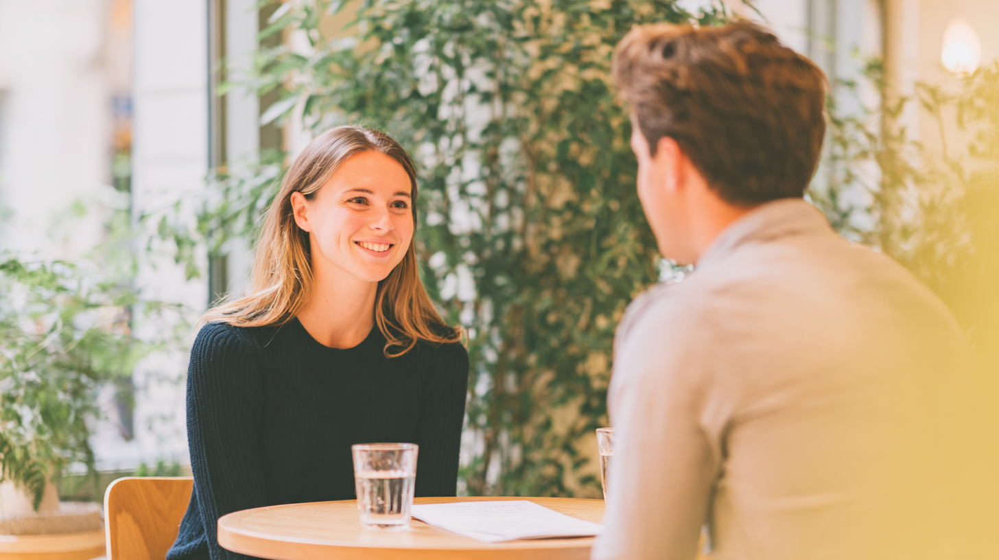 A relaxed interview conversation